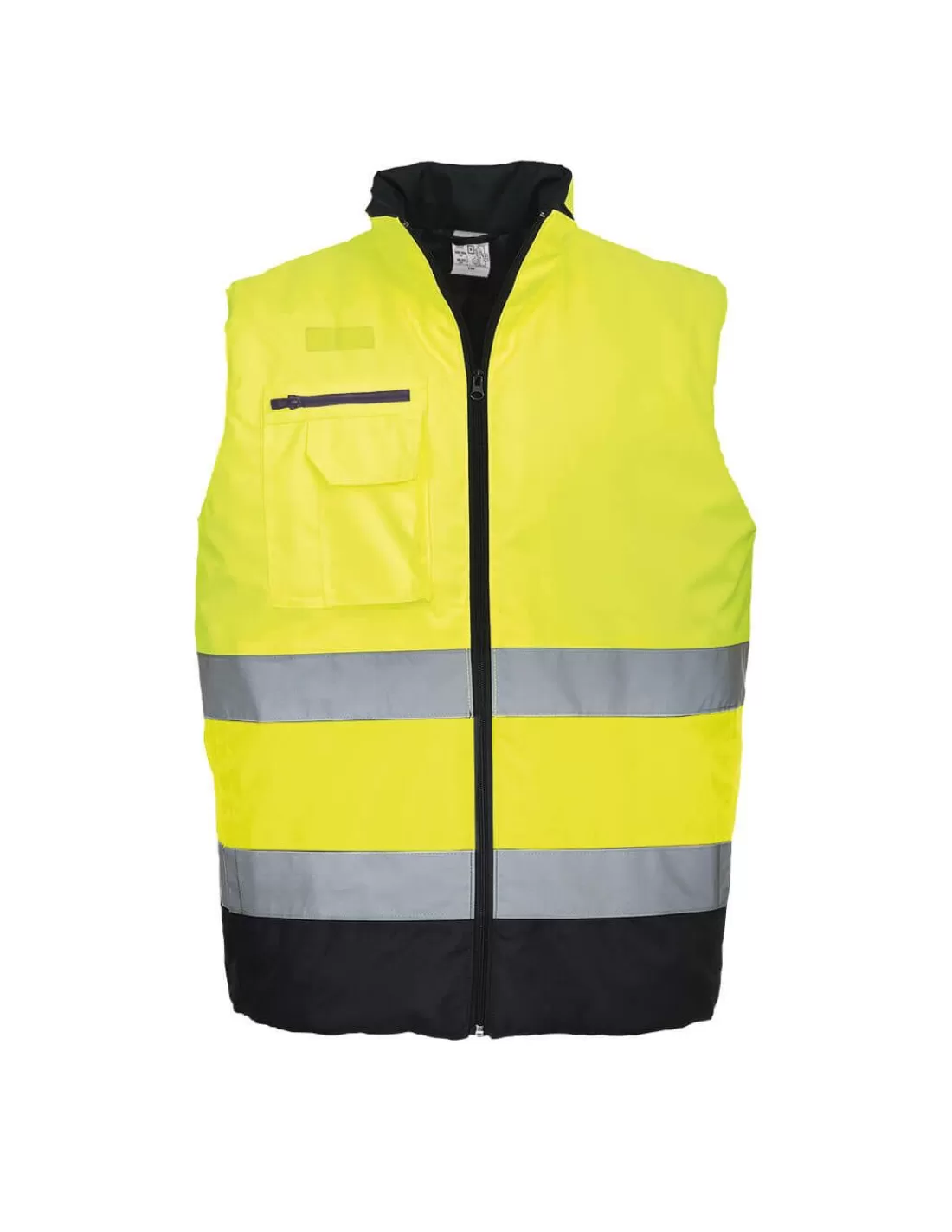 Discount Gilet Sans Manche Doublé Haute Visibilité EN20471 Multi Poches S267 Portwest Gilet Haute Visibilite