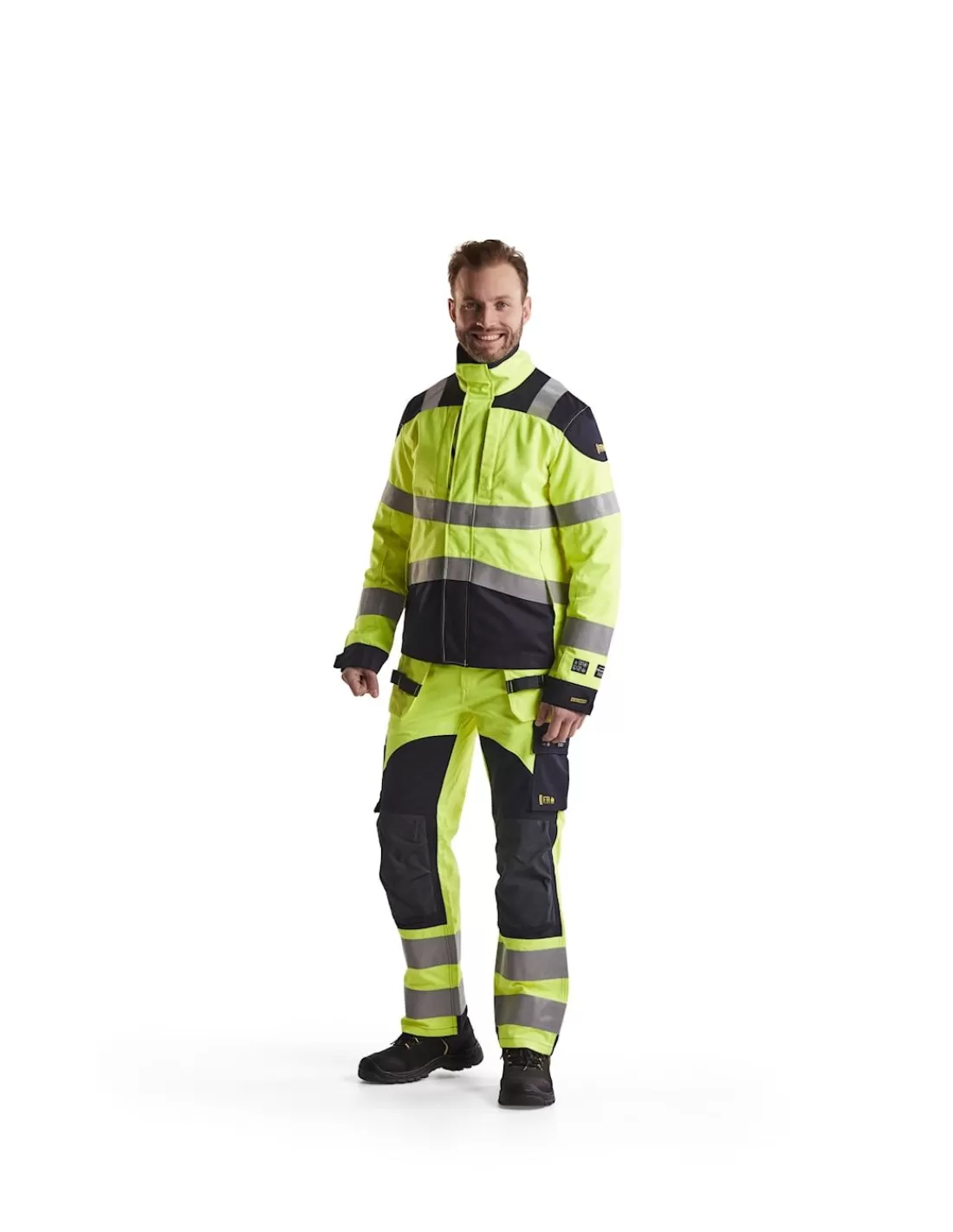 Hot Pantalon Multi Risques Haute Visibilité Flamme Retardant Multi Poches 1589 Blaklader Pantalon Haute Visibilite