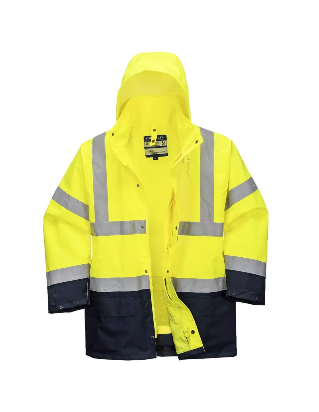 Fashion Parka Haute Visibilité En20471 Hiver Doublée 7 En 1 S765 Portwest Homme Parka Haute Visbilite | Parkas Chaudes Hiver Homme