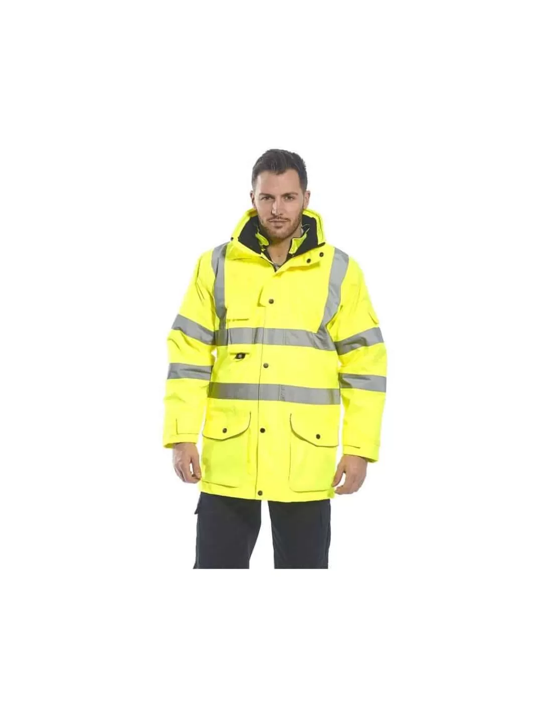 Discount Parka Hiver Doublé Haute Visibilité 7 En 1 Portwest Femme/Homme Parkas Chaudes Hiver Homme | Parkas Chaudes Hiver Femme