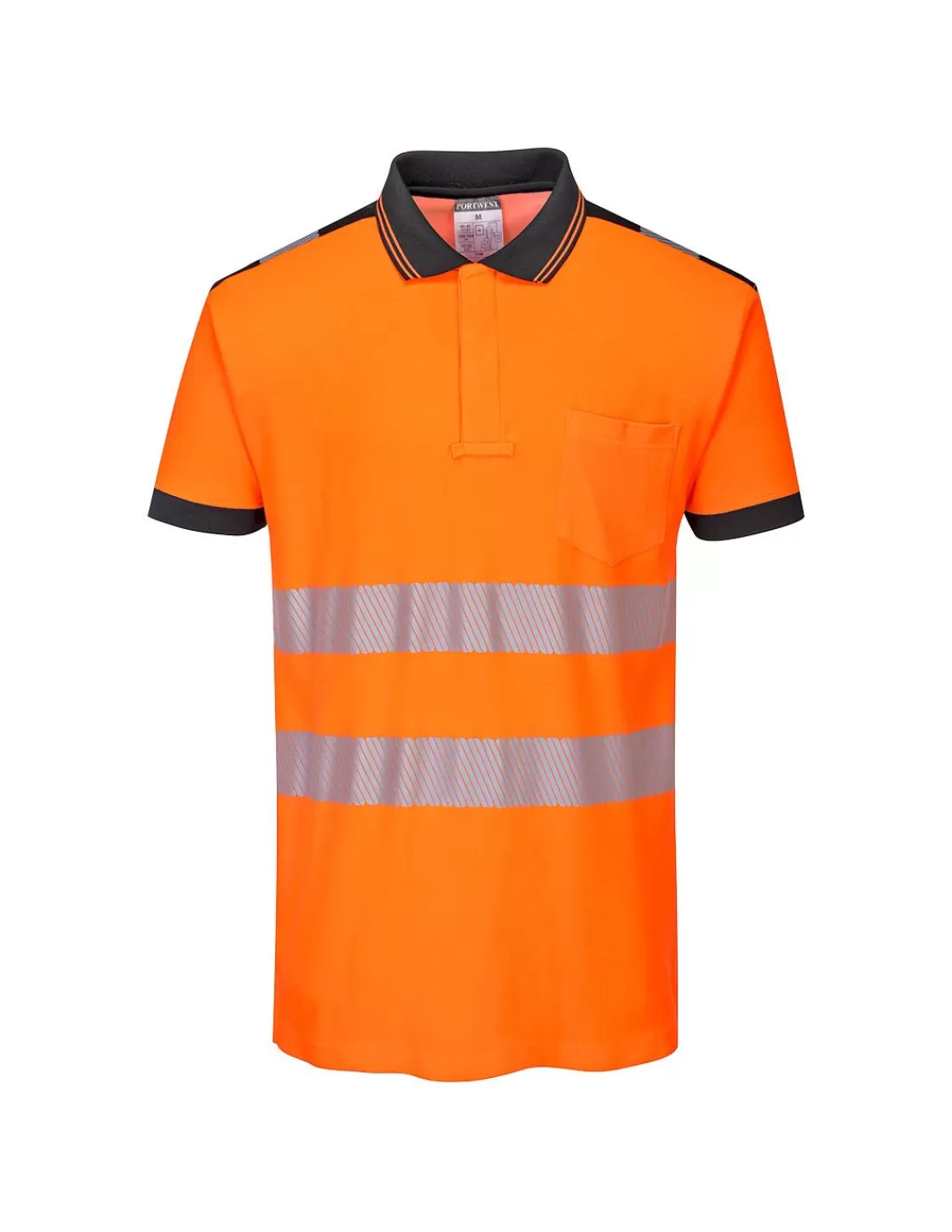 Shop Polo Coton Avec Poche Et Bandes Segmentées EN20471 Classe 2 T180 Portwest Polo Haute Visibilite
