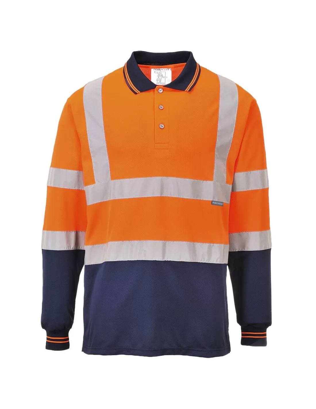 Shop Polo Fluorescent De Sécurité Manches Longues S279 Portwest Polo Haute Visibilite