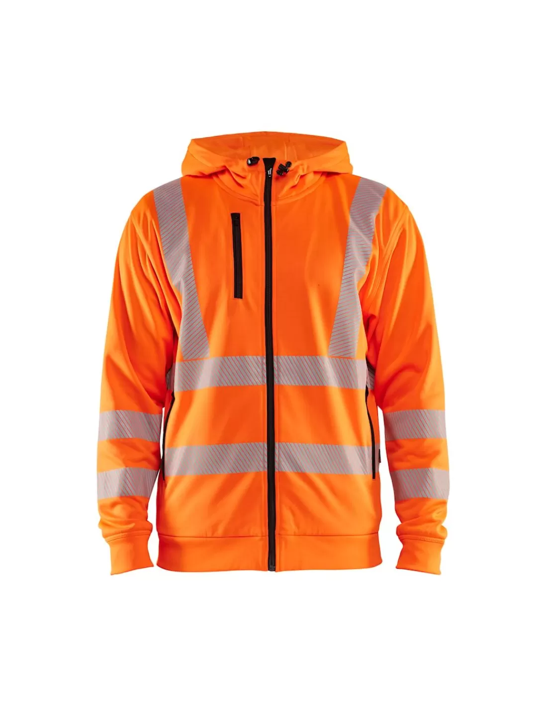 Best Sweatshirt Blaklader Zippé à Capuche 3565 Bandes Segmentées Conforme EN20471 Classe 3 Sweat Haute Visibilite | Sweats Thermiques