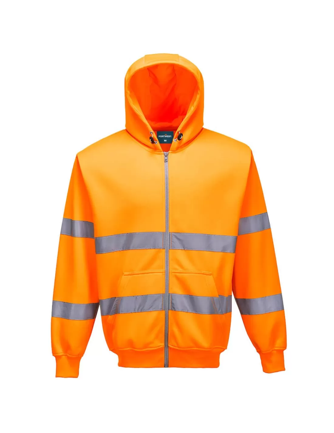 Discount Sweatshirt Zippé De Signalisation à Capuche EN ISO 20471 Classe 3 B305 Portwest Sweat Haute Visibilite