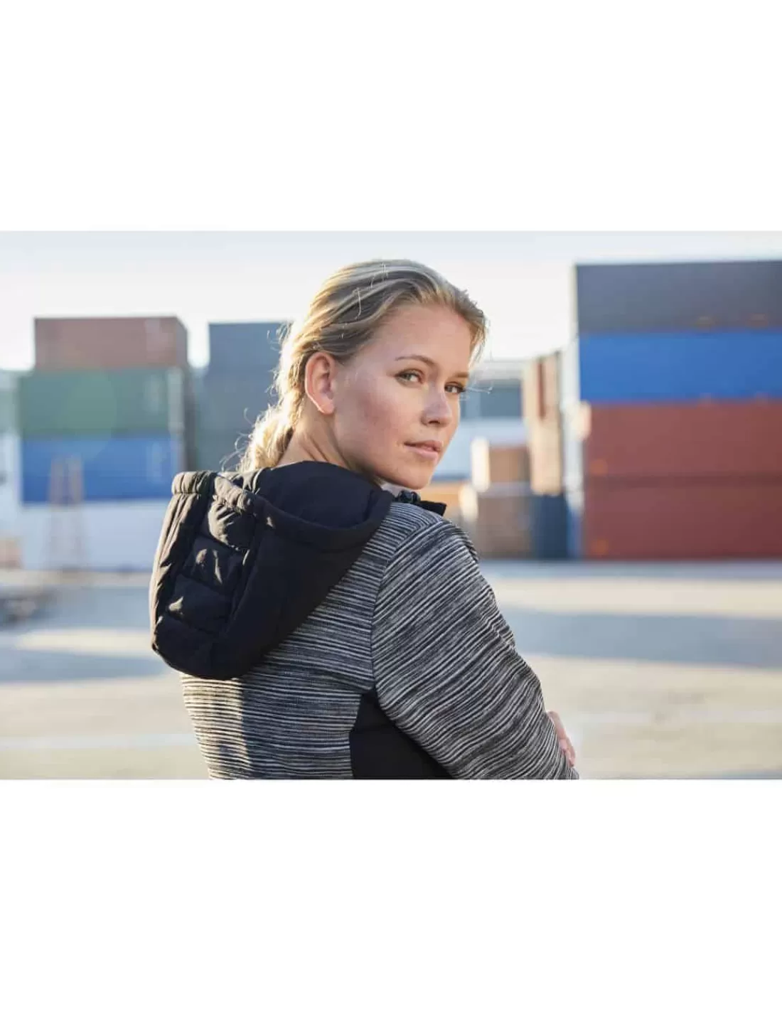 Hot Veste Hybride à Capuche Femme Duvet Synthétique Dupont Sorona James & Nicholson Femme Polaires, Vestes Et Pulls Polaire Femme